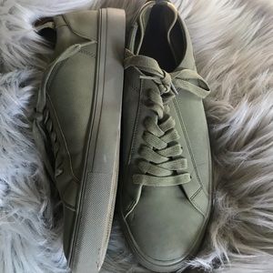 Green sneakers